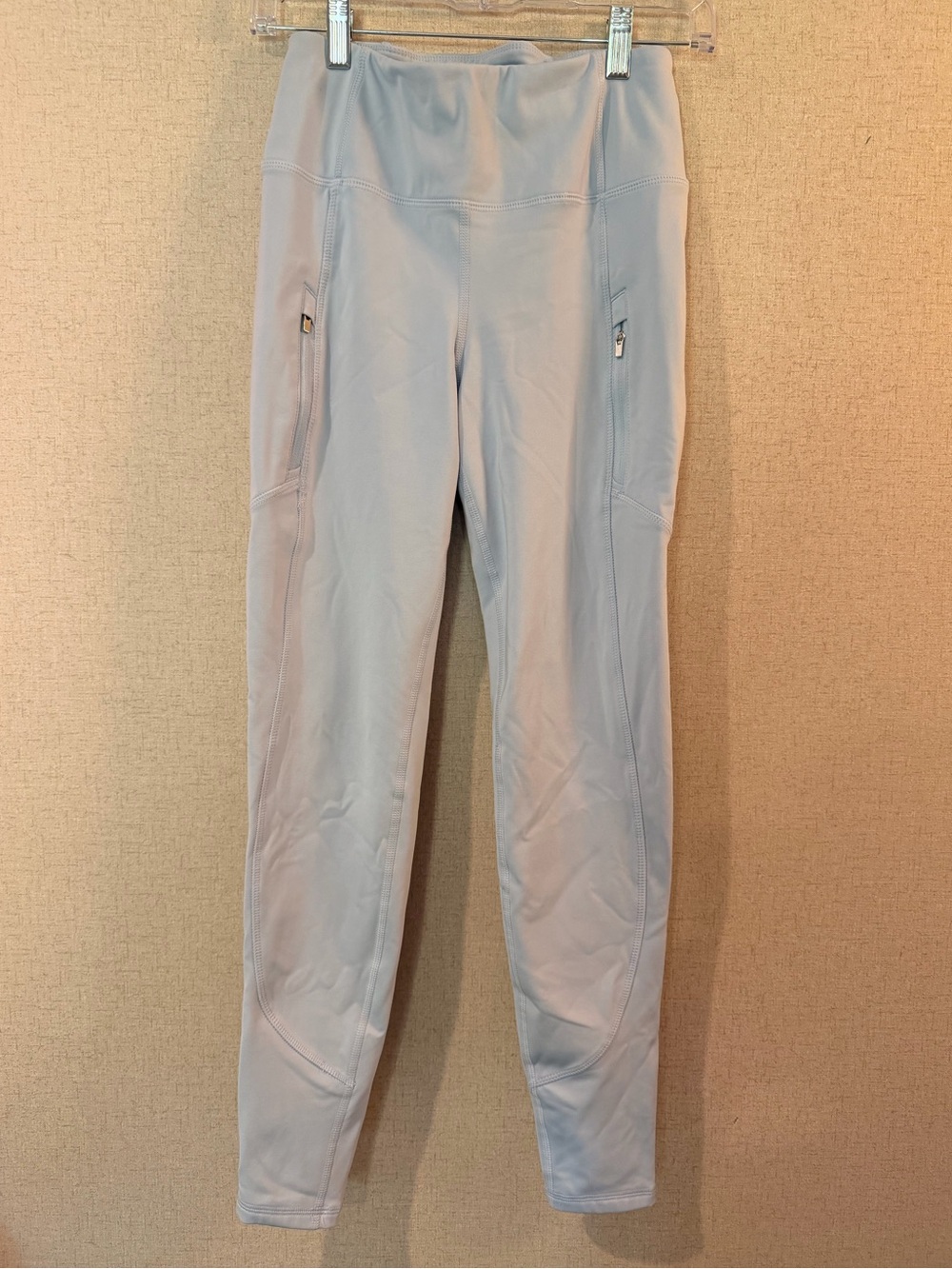 Avia Light Gray High Waisted Zipper Pocket Activewear Leggings